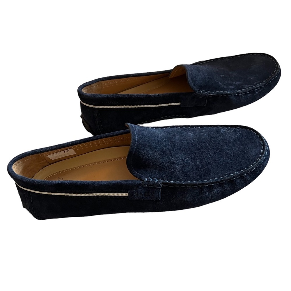 NWT Bally Suede Loafers in Dark Blue